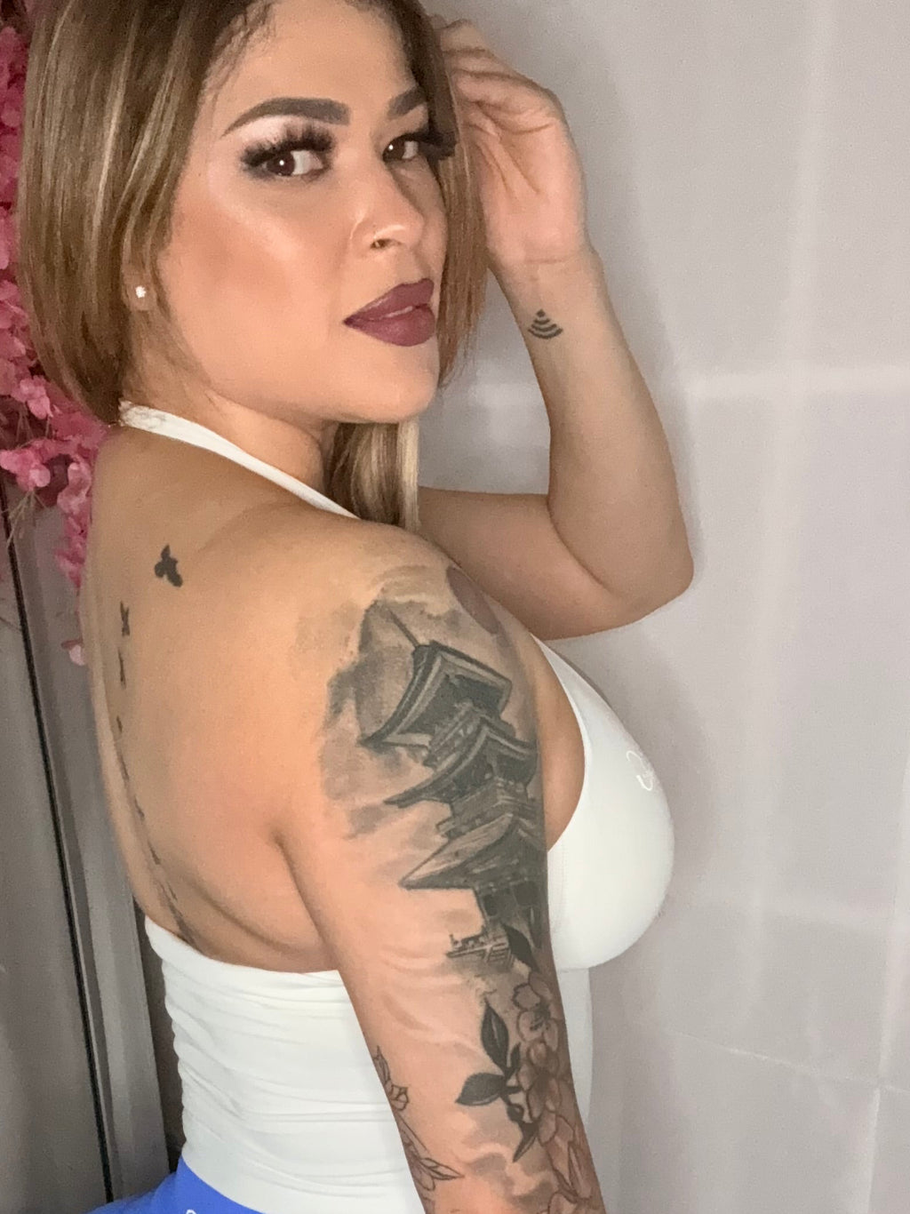 white top